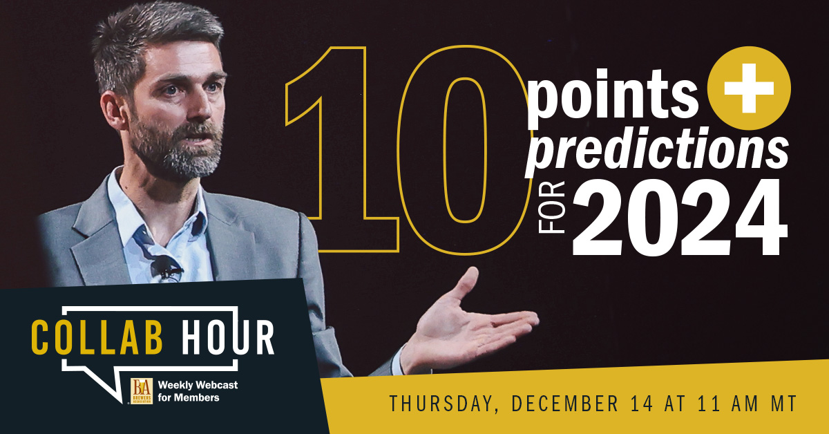 10 points and predictions for 2024 collab hour webinar cover with photo of bart watson
