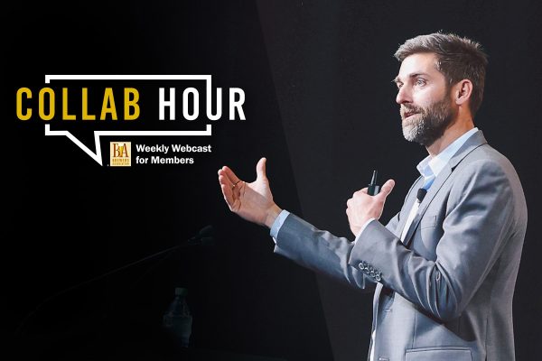 collab hour logo with bart watson speaking