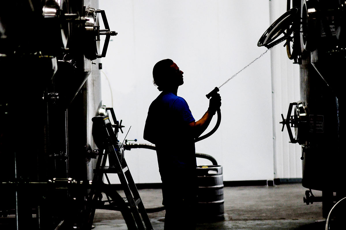 Cleaning in a brewery