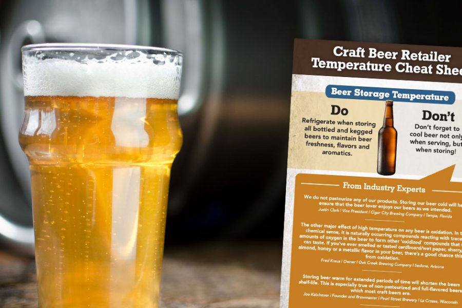 craft beer retailer temperature cheat sheet