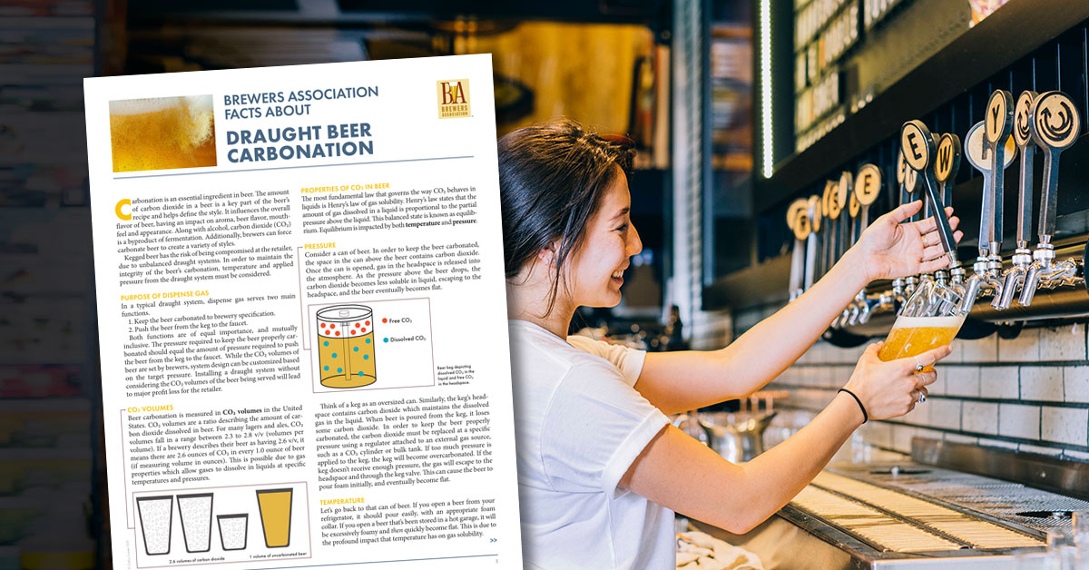 draught beer carbonation educational publication