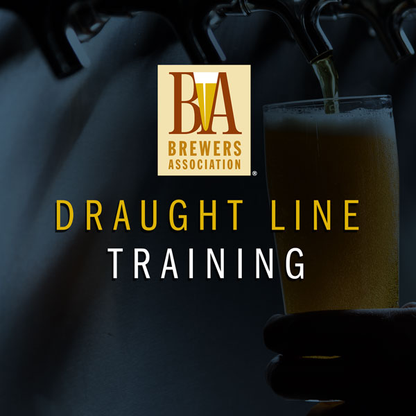 ba logo and draught line training text overlayed on grayed out fermenter
