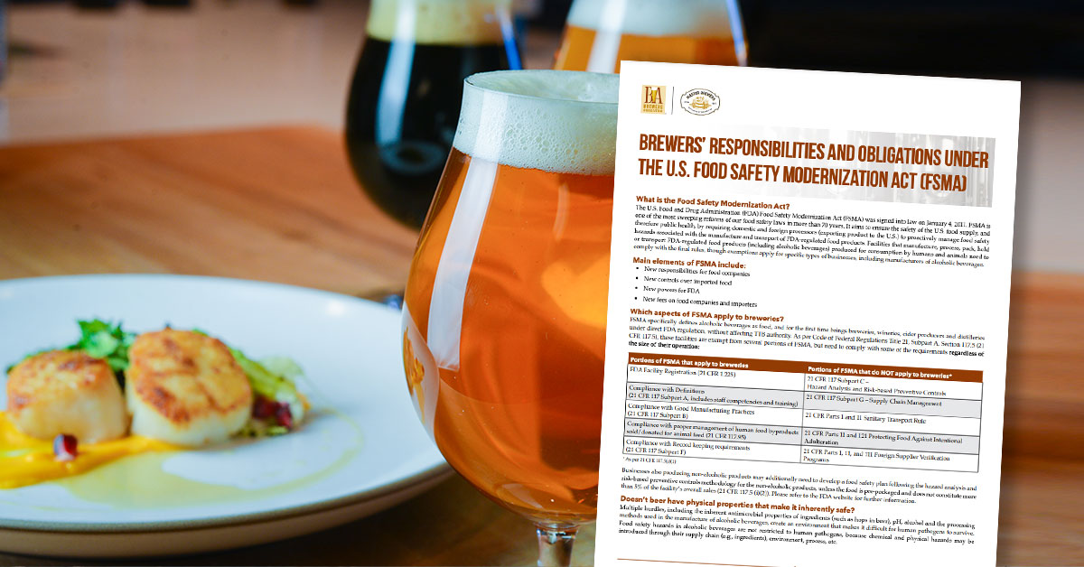 food safety for craft brewers