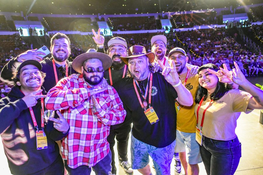 Winning GABF award on stage in Denver, Colorado