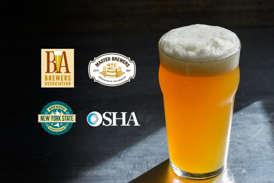 hazy beer in nonic pint glass osha mbaa ba nysba logos x