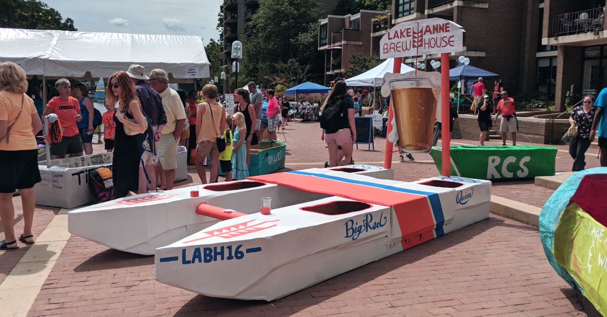 Lake Anne Brew House Cardboard Boat Regatta