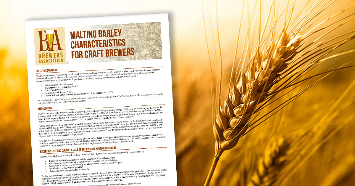 malting characteristics educational publication