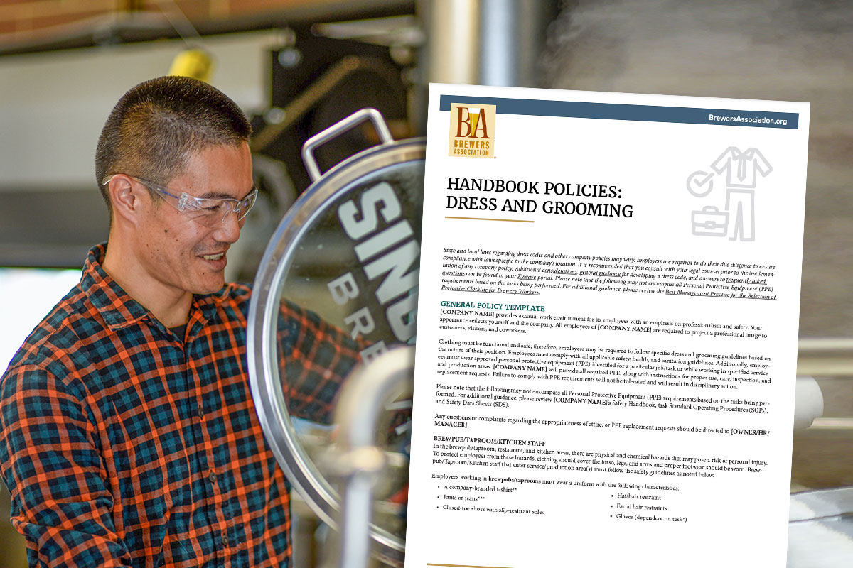 man pouring powder into open fermenter in brewery back of house dress and grooming educational resource ( x )