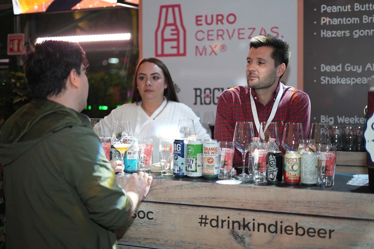 american craft beer booth in mexico city