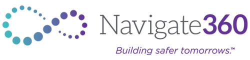 navigate 360 logo with building safer tomorrows tagline