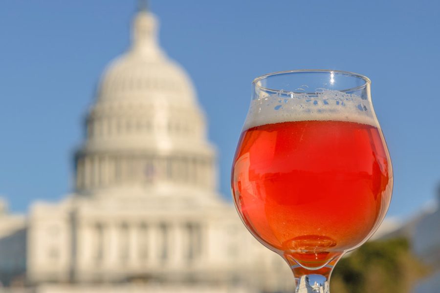 Beer in front of US Capitol Building